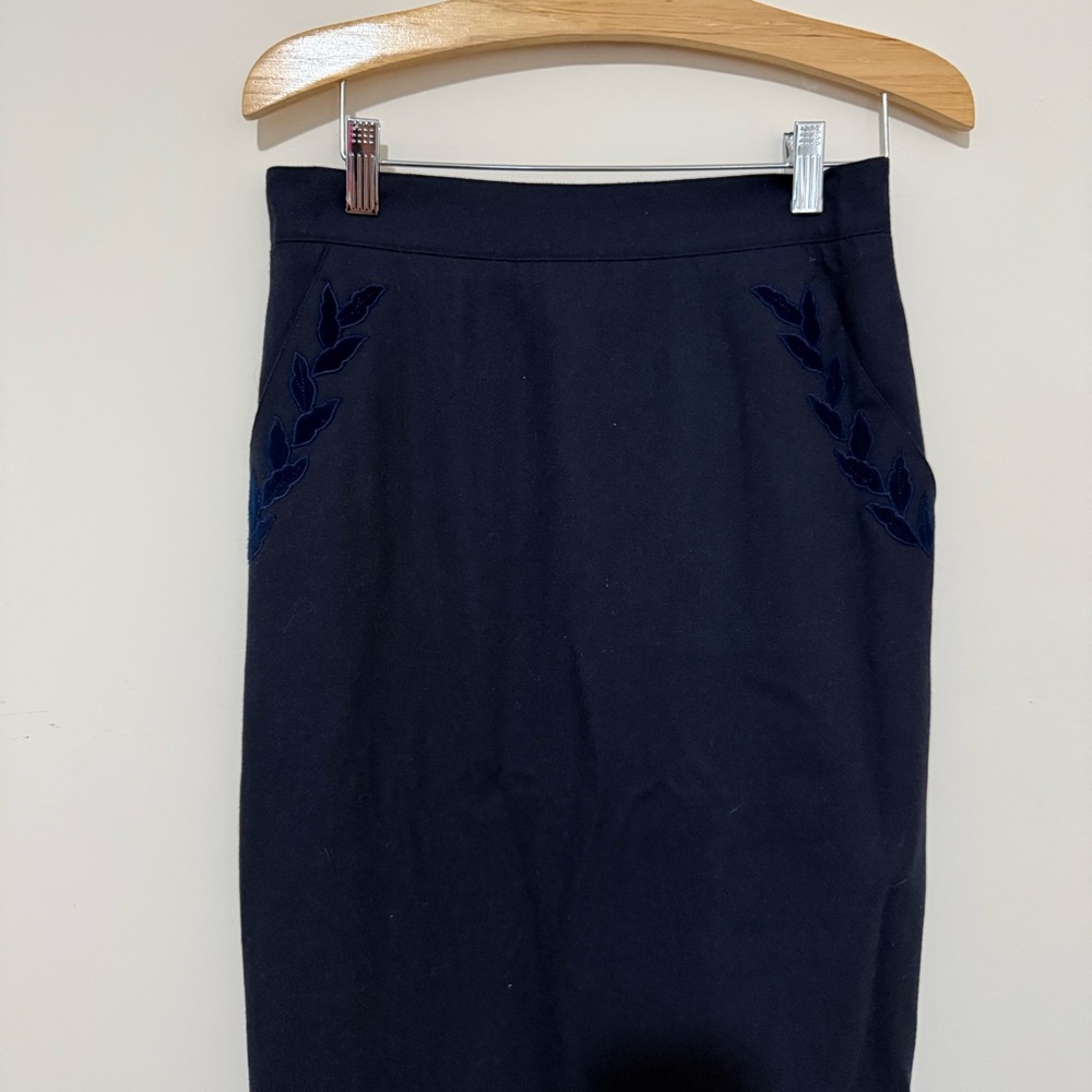 Venezia Black Midi Pencil Skirt Work Essential